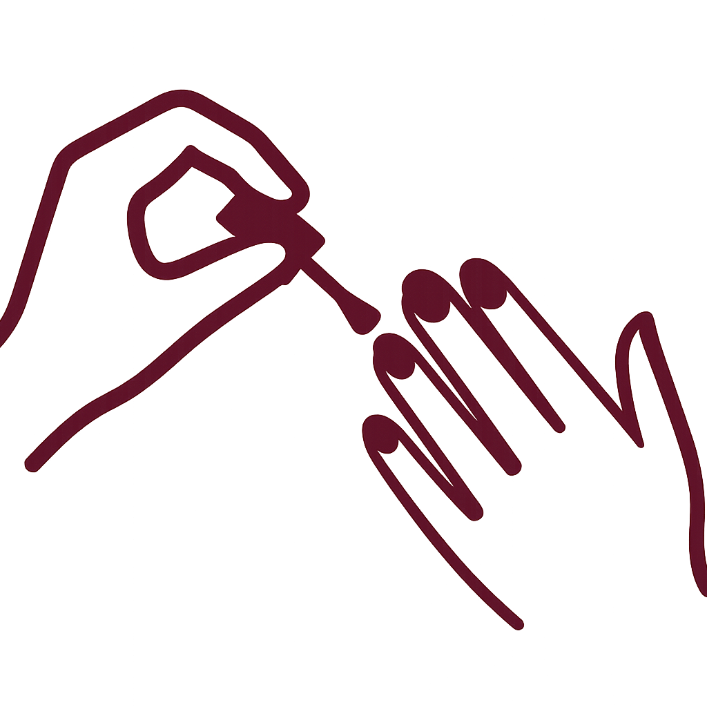 maak een pictogram van een hand die nagels lakt in de kleur #711625