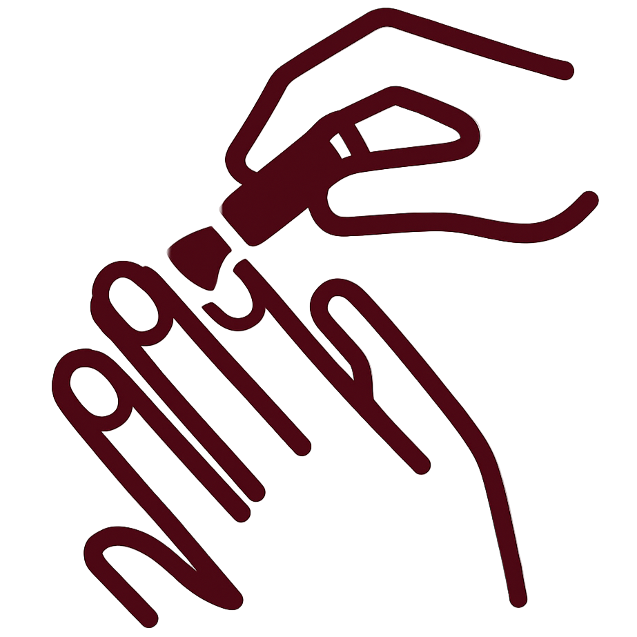 maak een pictogram van een hand die nagels verwijdert in de kleur #711625